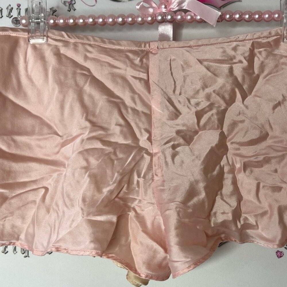 Jacob shorts silk mini shorts shiny light blush pink cream lined sexy cute - Picture 5 of 7